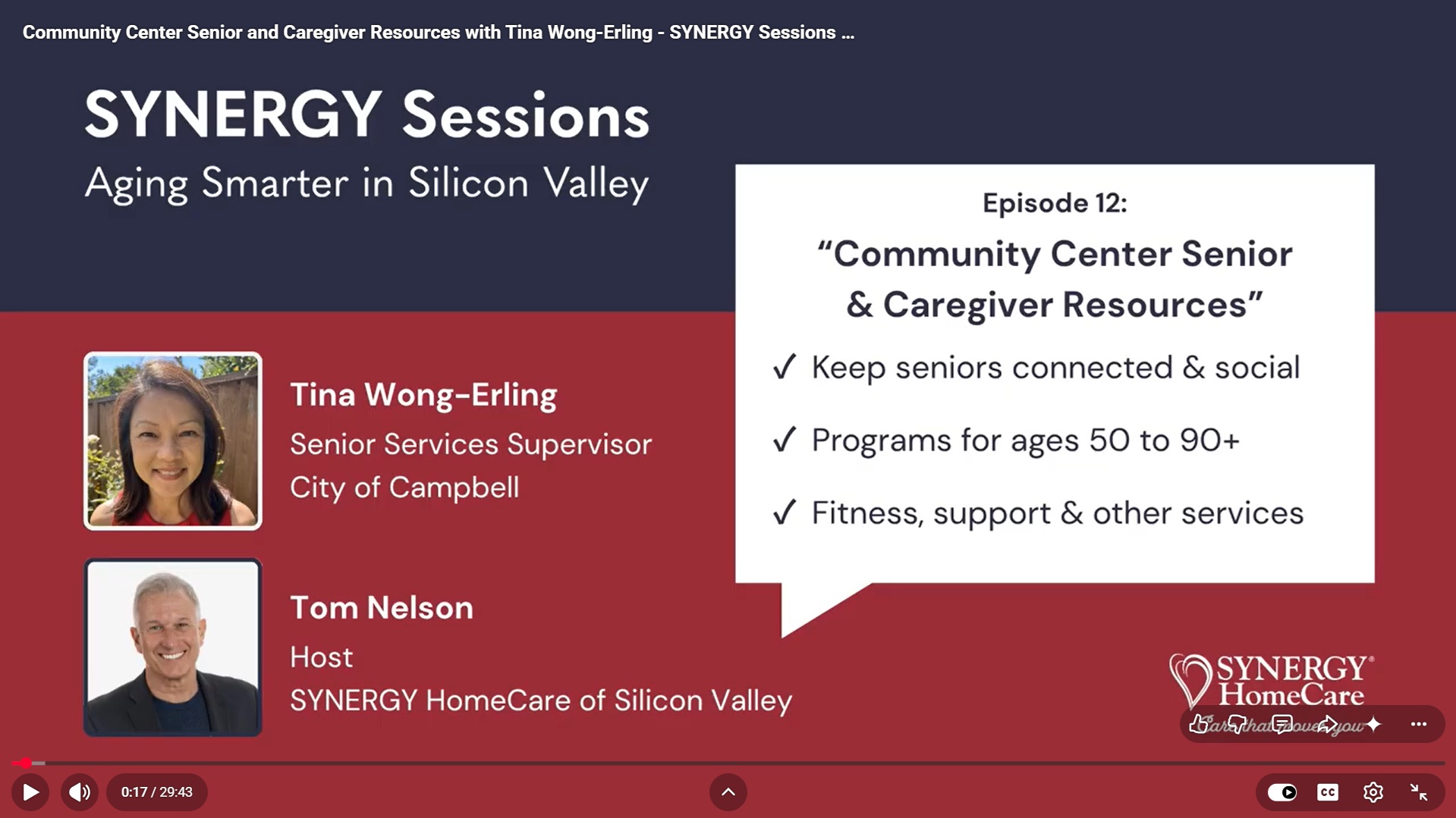 Community Center Senior & Caregiver Resources, family caregivers