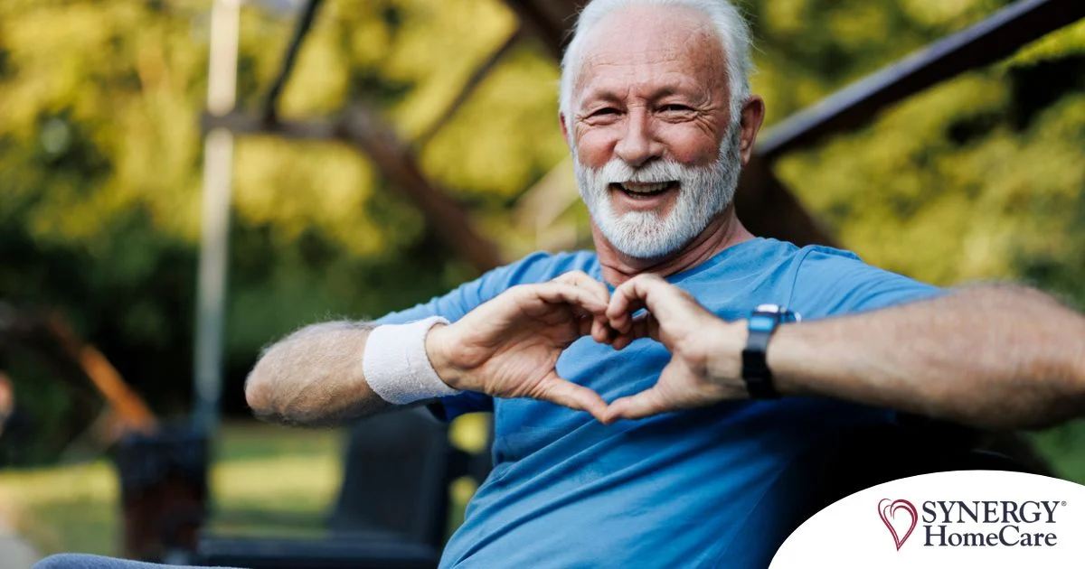 A senior stays active during men’s health month benefitting from senior health at home.