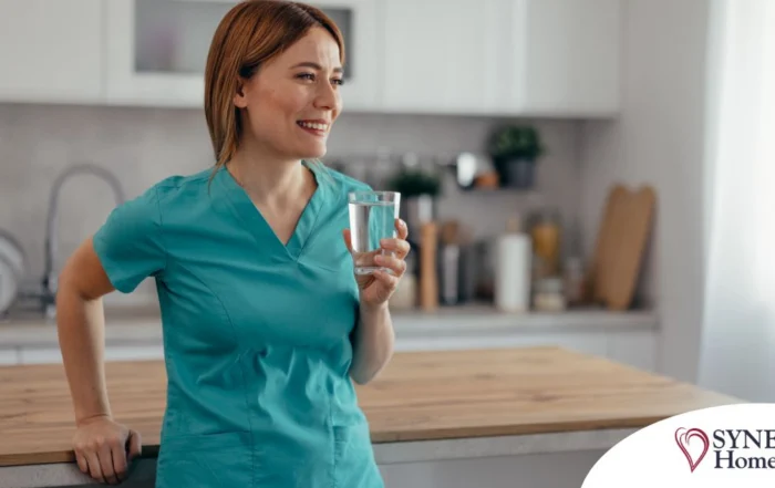 A home care aide in her daily routine.