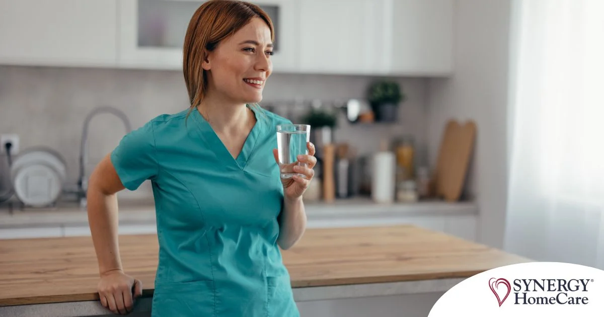 A home care aide in her daily routine.